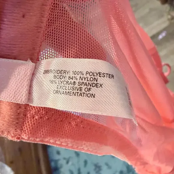 Vintage 1999 Victoria’s Secret Pink Lace Mesh Bustier Garter Top 36B soft girl - Picture 7 of 9